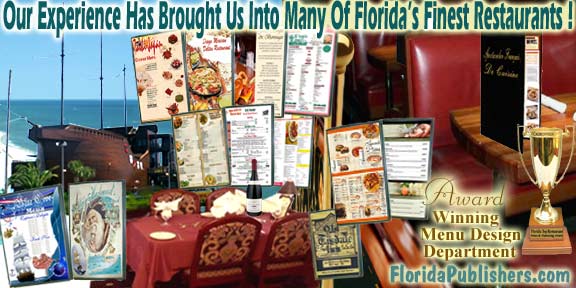 Our Database Of Hundreds Of Menus Is Available & Ready For Your Next Award Winning Restaurant Menu Design Concept!